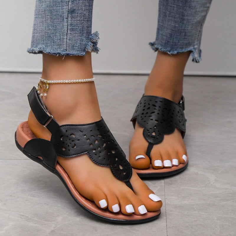 Sandali piatti da donna in stile bohémien