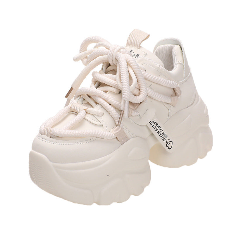 Scarpe da ginnastica con plateau e lacci