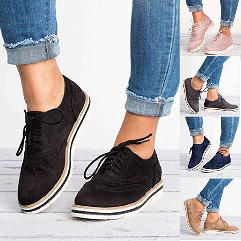 Donne Casual Lace up Oxfords Flats
