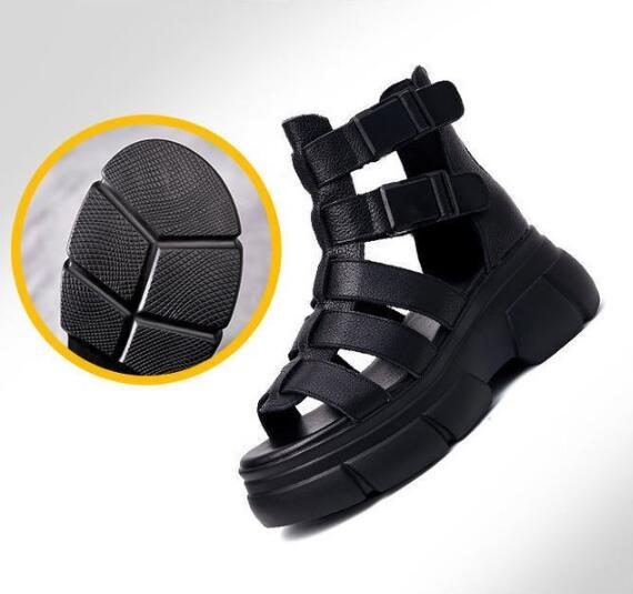 Stivaletto retrò casual in pelle fatto a mano