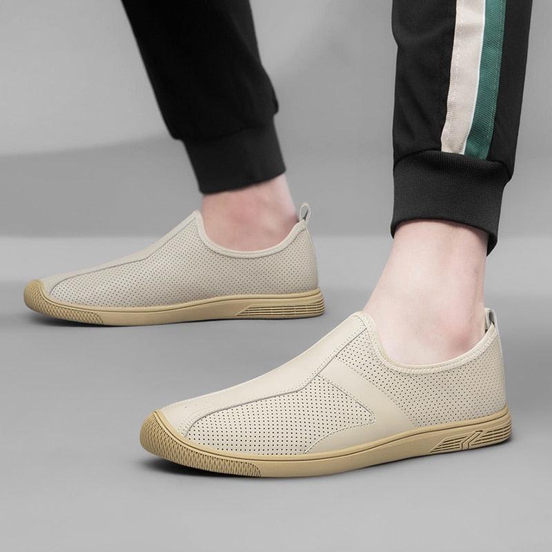 Scarpe casual maschili in vera pelle