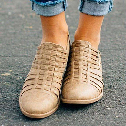 Scarpe con tacco basso Sandali con cerniera a tacco spesso