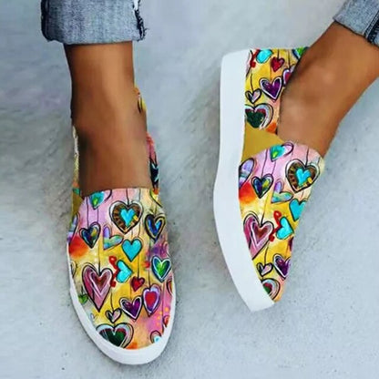 Leisure Patchwork Comode scarpe piatte di tela da donna
