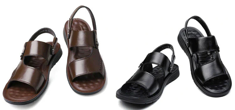 Uomo Pelle Casual Spiaggia Pantofola Sandali