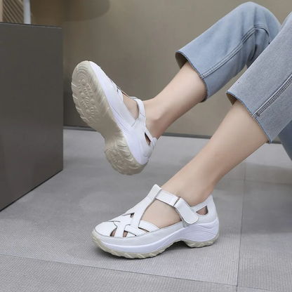 Scarpe comfort in pelle sintetica